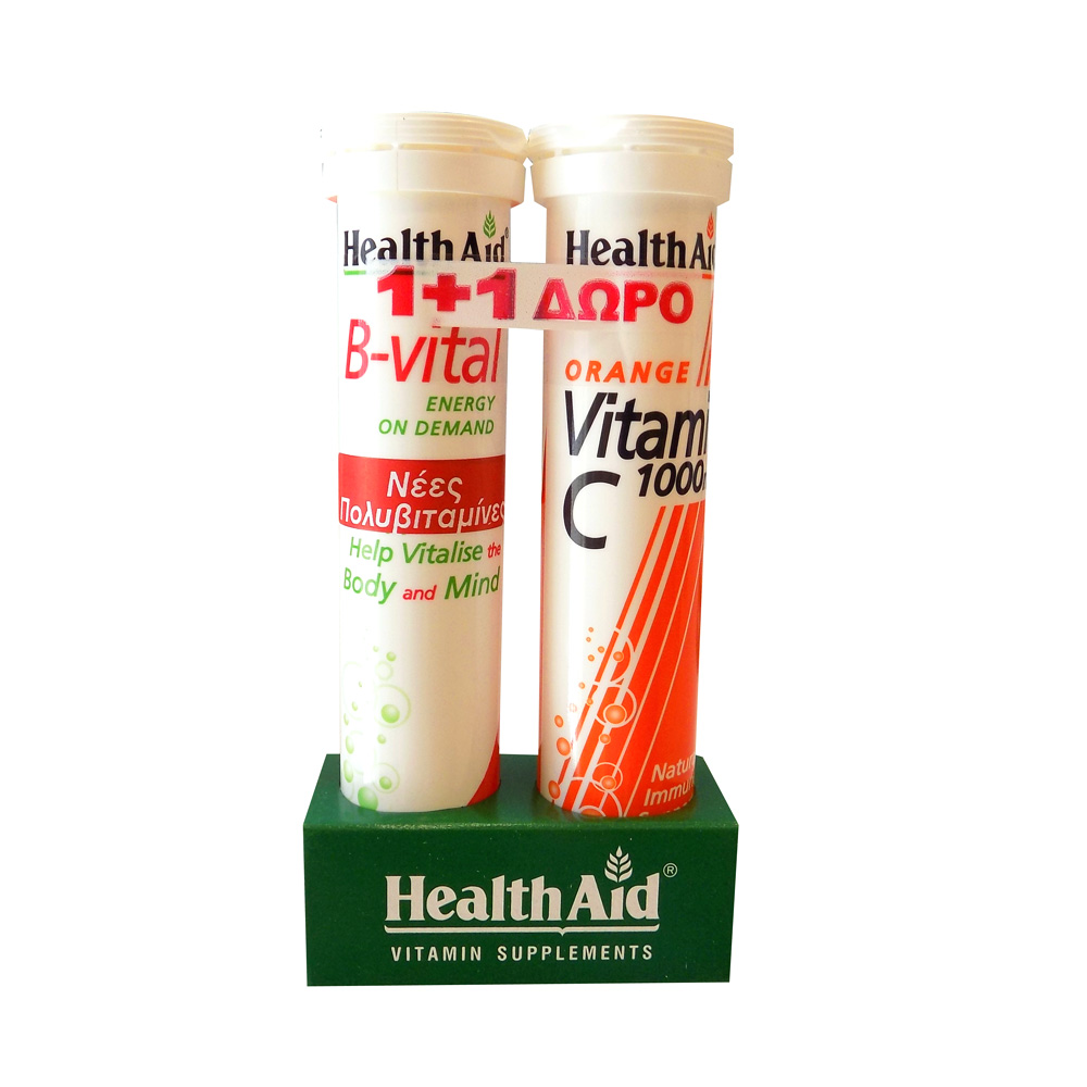 B-VITAL Vit. B Complex -EFFERV. -apricot 20's & ΔΩΡΟ Vitamin C 1000mg ...