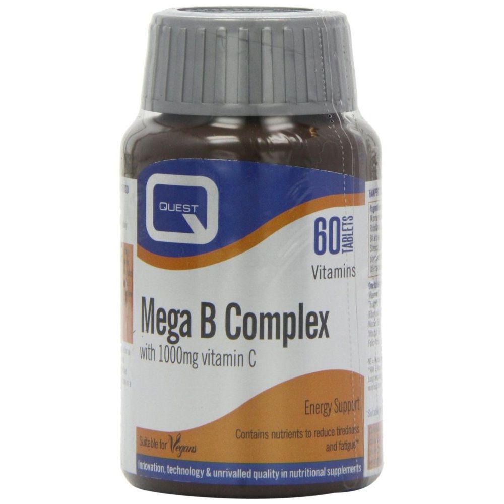 MEGA B COMPLEX (B-complex 50mg+C 1000mg) 60 Tabs | Health Corner